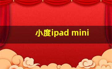 小度ipad mini